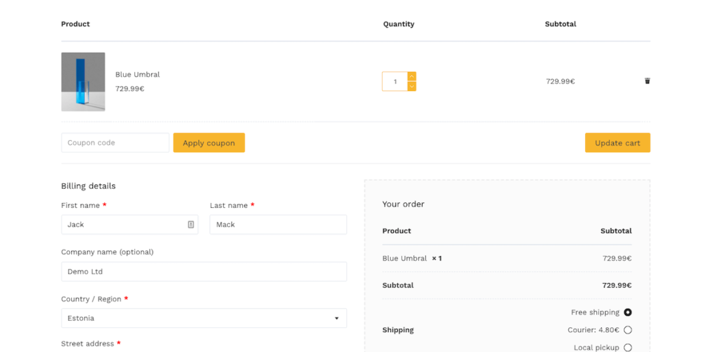 How to merge Woocommerce cart and checkout page?