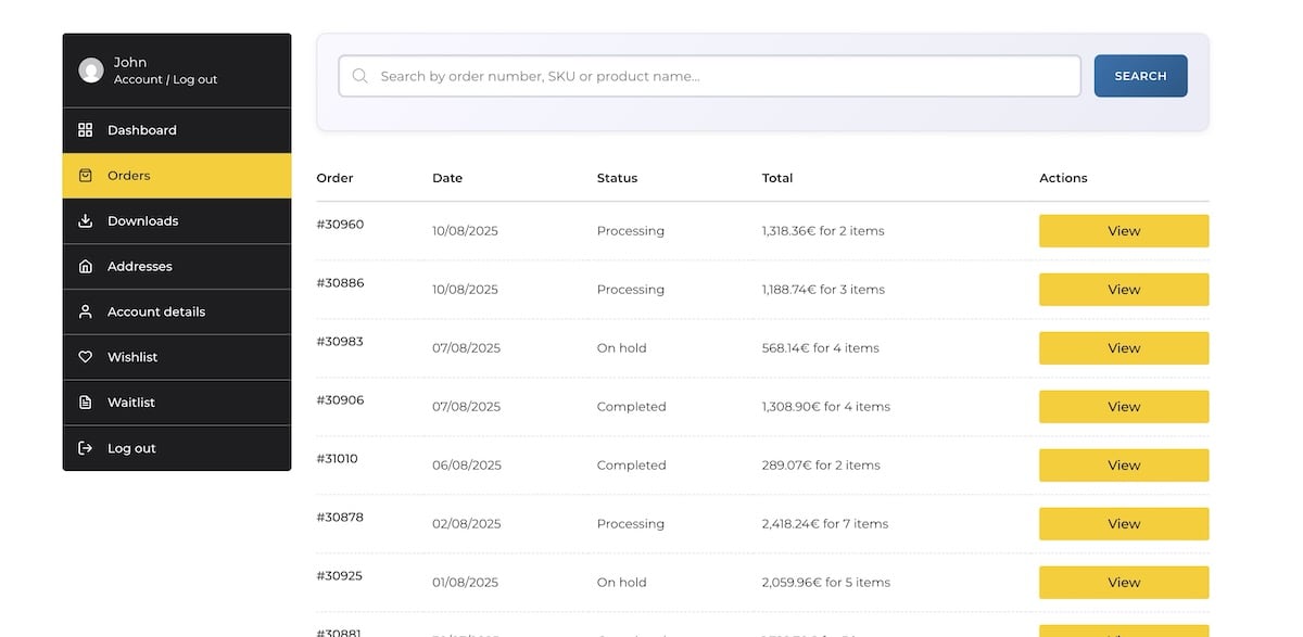 Better WooCommerce Orders Search